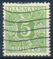Denmark Danemark Danmark 1930: 5ø Yellow-green Porto Postage Due, F-VF Used, AFA P20 (DCDK00658) - Port Dû (Taxe)