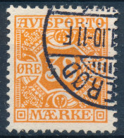 Denmark Danemark Danmark 1907: 38ø Orange Newspaper Stamp, F-VF Used, AFA AP6 (DCDK00664) - Oblitérés