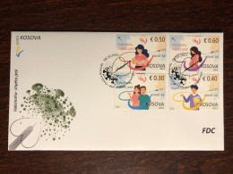 KOSOVO FDC COVER 2021 YEAR COVID HEALTH MEDICINE STAMPS - Kosovo