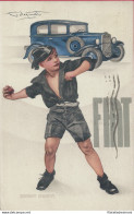 1932 FIAT BALILLA Cartolina Pubblicitaria Illustrata Da Codognato - VIAGGIATA - Europa