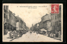 CPA Belleville-sur-Saone, Place Du Marchè (Rue De Beaujeu)  - Belleville Sur Saone