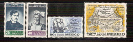 1964 MÉXICO 400 AÑOS AMISTAD MEX. FILIPINAS Sc. 956-957, C300-C301 (4) MNH. 400 YEARS OF MEXICO-PHILIPPINES FRIENDSHIP - Messico