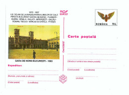 IP 97 - 30 Old TRAIN And Railway Station BUCURESTI, Romania - Stationery - Unused - 1997 - Postal Stationery