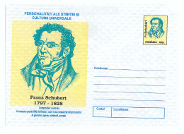 IP 97 - 47 Franz SCHUBERT, Austrian Composer, Romania - Stationery - Unused - 1997 - Postal Stationery