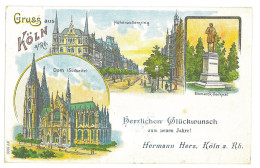 GER 31 - 16979 KOLN, Litho, Germany - Old Postcard - Used - 1899 - Koeln