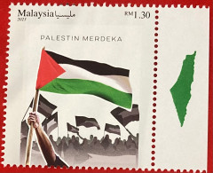 2023 Malaisie Malaysia Free Palestine Flag Israel Jew Muslim Jerusalem Al Quds Map Border - Malaysia (1964-...)