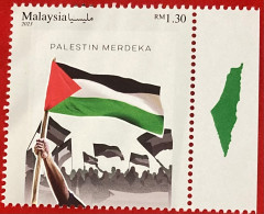 2023 Malaisie Malaysia Free Palestine Flag Israel Jew Muslim Jerusalem Al Quds Map Border - Maleisië (1964-...)