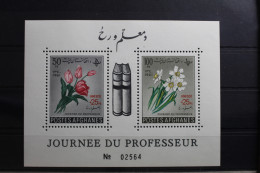 Afghanistan Block 18A Mit 595-596 Postfrisch Blumen #RX952 - Afghanistan