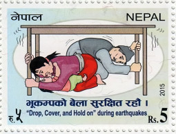 Earthquake Safety Commemorative Postage Stamp 2015 Nepal MNH - Other & Unclassified