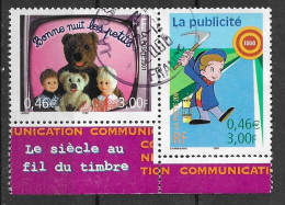 BONNE NUIT LES PETITS ET LA PUBLICITE BORD DE FEUILLE TIMBRES DE 2001 EN OBLITERATION RONDE, VOIR LE SCANNER - Oblitérés