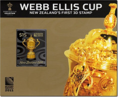 NEW ZEALAND 2011 NEW ZEALAND'S FIRST 3D STAMP WEBB ELLIS CUP UNUSUAL PRESENTATION PACK MNH - Ongebruikt