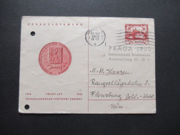 Tschechien CSSR 1949 Ganzsache P 105 Praga 1950 Internationale Briefmarken Ausstellung / Gebraucht Aus Dem Bedarf - Postales