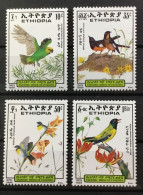 Ethiopia 1989 MiNr. 1331 - 1334 Äthiopien ENDEMIC BIRDS Parrots 4v MNH **  5.00 € - Papegaaien, Parkieten