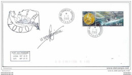 G - 527 - Pli De Kerguelen 1.1.2000. Cachet Illustré + Signature Gérant Postal - Bases Antarctiques