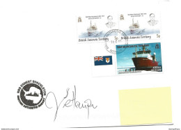 440 - 38 - Enveloppe Navire Polaire Britannique "RRS Shackleton" - Base Riothera 2015 - Polar Ships & Icebreakers