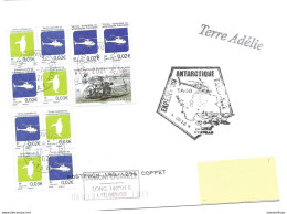 255 - 42 - Enveloippe TAAF Terre Adélie  Divers Cachets 2021 - Research Stations