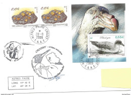 255 - 61 - Enveloppe TAAF Crozet 2009 - Cachets Illustrés Ornitho - Bases Antarctiques