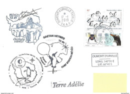 31 - 33 - Enveloppe TAAF  Terre Adélie 2019 Divers Cachets Illustrés Météo TA69 - Research Stations