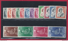 1953-59 NEW ZEALAND  - SG 723/736 - Elisabetta II A Cavallo - Ordinaria 16 Valor - Andere & Zonder Classificatie