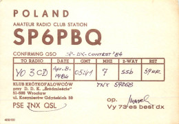 Polish Amateur Radio Station QSL Card Poland Y03CD SP6PBQ - Amateurfunk