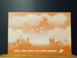 Code Postal. Carte Postale En Franchise "Plus Vite Avec Le Code Postal" Recto Orangé. Neuve - Brieven En Documenten