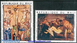 Mali 1974 Easter 2v, Mint NH, Religion - Religion - Art - Paintings - Mali (1959-...)