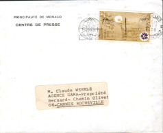 MONACO SEUL SUR LETTRE POUR LA FRANCE 1970 - Lettres & Documents