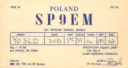 Polish Amateur Radio Station QSL Card Poland Y03CD SP9EM - Radio Amatoriale