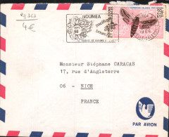 NOUVELLE CALEDONIE SEUL SUR LETTRE AVION POUR LA FRANCE 1968 - Storia Postale