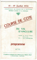 Course De Côte Du Val D'Anglure - Championnat France Montagne - 18-19 Juillet 1970, Liste Des Engagés - Car Racing - F1