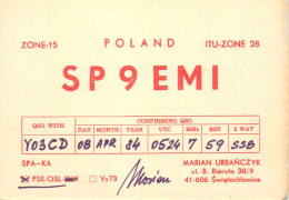 Polish Amateur Radio Station QSL Card Poland Y03CD SP9EMI - Amateurfunk