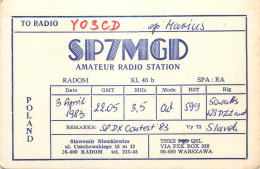 Polish Amateur Radio Station QSL Card Poland SP7MGD - Radio Amateur