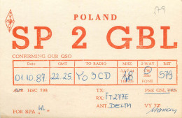 Polish Amateur Radio Station QSL Card Poland SP2GBL - Amateurfunk