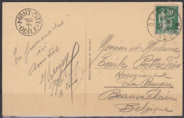 PAIX 30c Vert  Sur CPA Du  MONT Ste-ODILE  1936   Pour  La Bruyère BEAUVECHAIN  Belgique - 1932-39 Paz