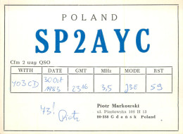 Polish Amateur Radio Station QSL Card Poland SP2AYC - Radio Amateur
