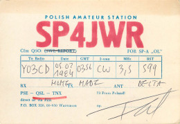 Polish Amateur Radio Station QSL Card Poland SP4JWR - Radio Amateur