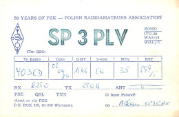 Polish Amateur Radio Station QSL Card Poland SP3PLV - Radio Amateur