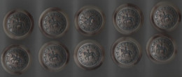 Lot 10 Bouton Anciens  20 Mm   Décor De Cavalier  Dressage - Boutons