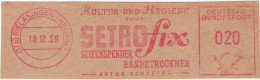 KULTUR UND HYGIENE Durch SETROfix SEIFENSPENDER Händetrockner ARTUR SCHAFFER 17b Rielasingen Hegau 1959 - Médecine