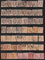 GRECE - Lot De 56 Timbres Obl (1886-99) Petits Hermès : 1 ; 10 Et 20L - - Oblitérés