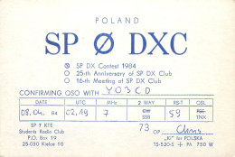 Polish Amateur Radio Station QSL Card Poland SP0DXC - Radio Amatoriale