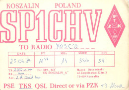 Polish Amateur Radio Station QSL Card Poland SP1CHV - Radio Amatoriale