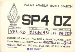 Polish Amateur Radio Station QSL Card Poland SP4OZ - Radio Amatoriale