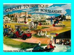 A951 / 095 CARTE GÉOGRAPHIQUE Circuit Touristique De Normandie Mézidon - Caen - Sées - Moult - Landkarten