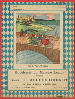 Protège-Cahier - Boucherie Du Marché Lenoir C. Duclos-Grenet à Paris (75) - Sur Le Pont D'Avignon - Dessin R. Maurel - Alimentaire