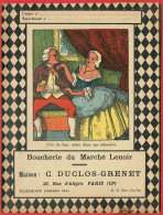 Protège-Cahier - Boucherie Du Marché Lenoir C. Duclos-Grenet à Paris (75) - J'ai Du Bon Tabac - Dessin R. Maurel - Alimentos
