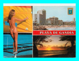 A947 / 297 Espagne VALENCIA Playa De GANDIA Multivues ( Pin Up - Femme ) - Valencia