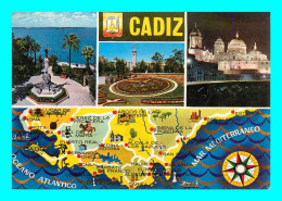 A947 / 301 Espagne CADIZ Carte Geographique Multivues - Cádiz