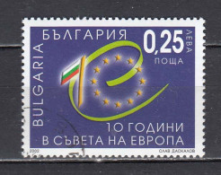 Bulgaria 2002 - 10 Years Membership In The Council Of Europe, Mi-Nr. 4570, Used - Gebruikt