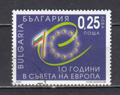 Bulgaria 2002 - 10 Years Membership In The Council Of Europe, Mi-Nr. 4570, Used - Usados